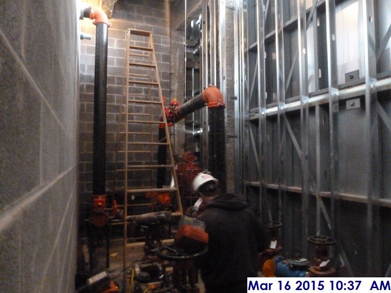 Installing the Centrifugal system at the 1st floor  Sprinkler Room Facing East